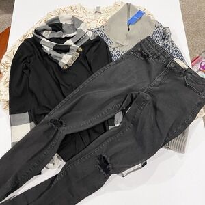 Bundle Womens Sweaters Jean Small Nine West Design Grandpa Cabin Cozy